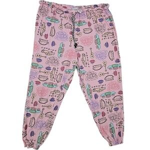 Friends Pink Lounge Jogger Pajama Pants Women's 2X Cute Cozy Sleepwear